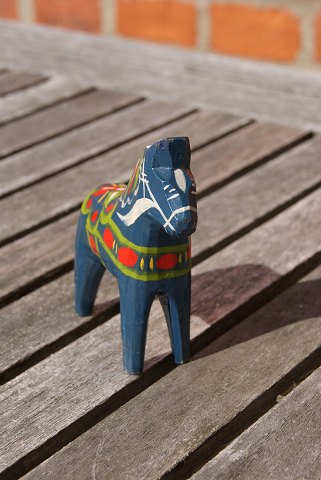 Blue Dala horses from Sweden H 7.5cms