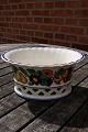 Golden Summer Danish faience porcelain, oval fruit bowl on high stand