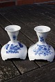 Blue Flower Curved Danish porcelain. Pair of 
candlesticks