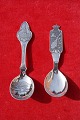 Sugar spoons in Danish solid silver with subjects 
from Norway