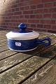 Blue Koka Swedish porcelain, covered pots or casserolles with handle
