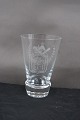 Danish freemason glasses, beer glasses for St. 
Johs. Lodge Cimbria Orient in Aalborg, engraved 
with freemason symbols, on an edge-cutted foot