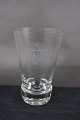 Danish freemason glasses, beer glasses engraved 
with freemason symbols, on an edge-cutted  foot