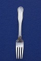 Georg Jensen Dobbeltriflet or Old Danish solid 
silver flatware, luncheon forks 17cm
