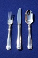 Georg Jensen Dobbeltriflet or Old Danish solid 
silver flatware, settings luncheon cutlery of 3 
pieces