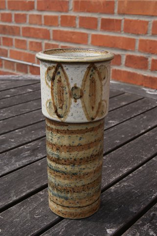 Søholm keramik. Cylinderformet vase 19cm