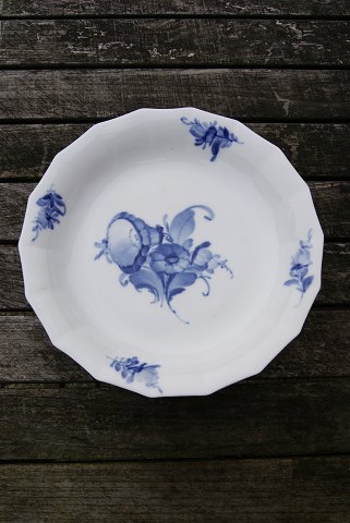 Blå Blomst Kantet porcelæn, rund skål 26cm