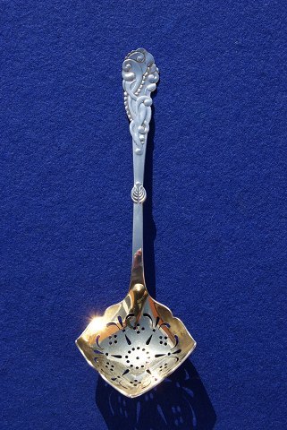 Tang sølvbestik, strøske med forgyldt laf fra år 1910