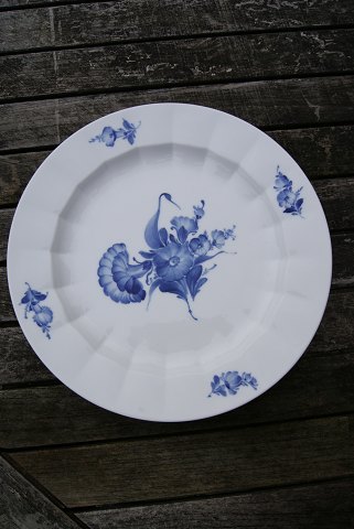 Blå Blomst Kantet porcelæn, runde serveringsfade 33,5cm 