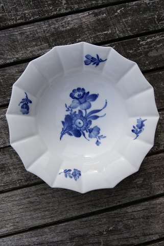 Blå Blomst Kantet porcelæn, runde skåle 20,5cm