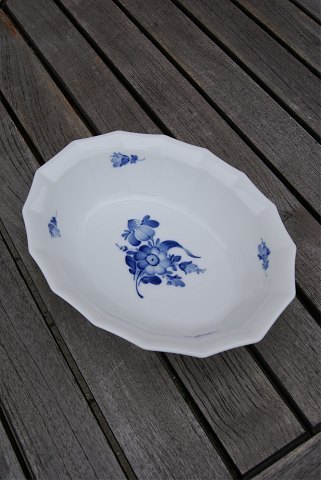 Blå Blomst Kantet porcelæn, ovale skåle med høj kant