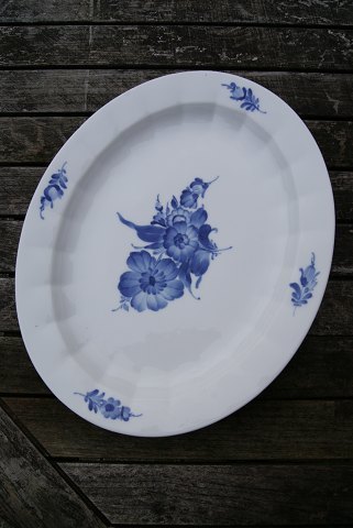 Blå Blomst Kantet porcelæn, ovale serveringsfade 40,5cm 
