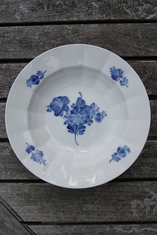 Blå Blomst Kantet porcelæn, små dybe tallerkener 21cm