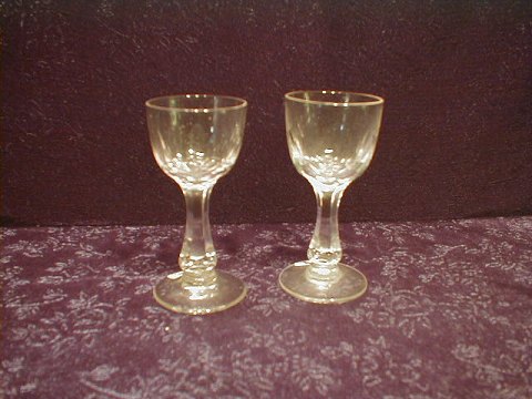 Derby glassware with cutted stems. Selection of Schcnapps glasses