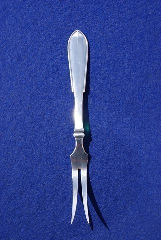 Hans Hansen Arvesölv Nr. 1 dänisch Silberbesteck, Aufschnittgabeln 16cm