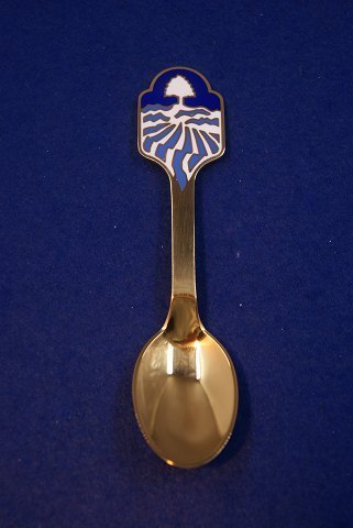 Michelsen Christmas coffee spoon 11cm 1986 of Danish gilt sterling silver
