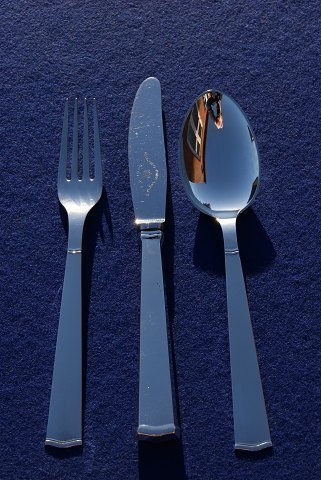 Konsul Danish silver flatware, settings dinner cutlery of 3 pieces.