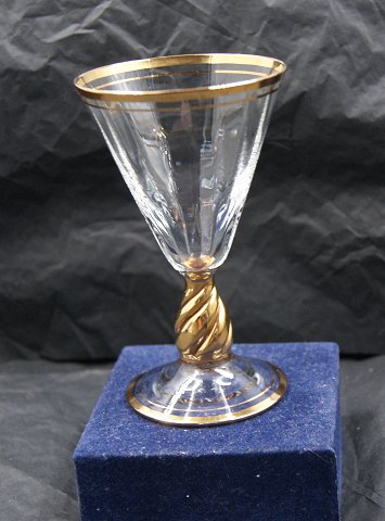 item no: g-Ida glas med guld snaps - 1