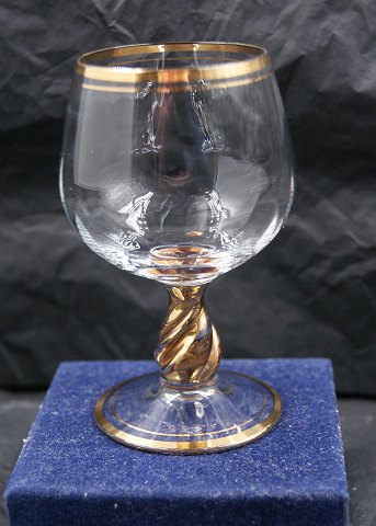 item no: g-Ida glas med guld cognac