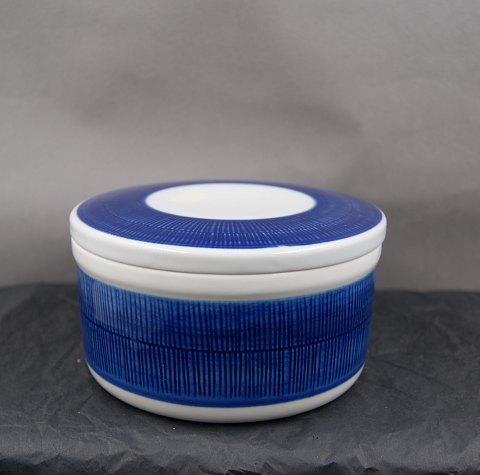 Blue Koka Swedish porcelain, covered butter jar