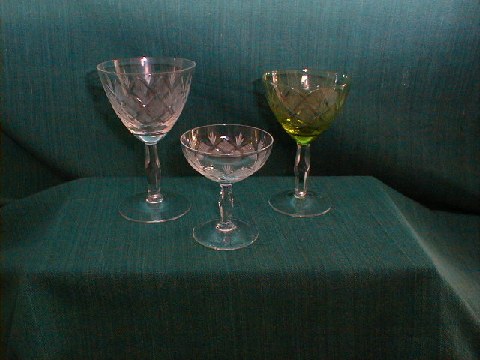 Vienna Antique glassware. Selection of glasses