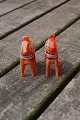 Red Dala horses  from Sweden H 4.5cms