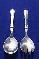 Danish silver flatware, salad set with stainless 
steel