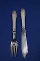 Setting fish cutlery of 2 pieces of Danish 3 
Towers solid silver with the knife all of silver, 

by Danish Works