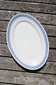 Blå Vifte porcelæn, ovale serveringsfade 30cm