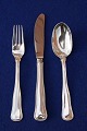 Cohr Old Danish or Dobbeltriflet Danish silver flatware, settings cutlery of 3 pieces