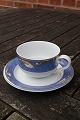 Magnolia Blau dänisch Geschirr, 2tlg. grosse Teetassen oder Frühstücktassen 084