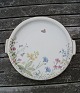 Danmarks Flora with gold porcelain, large, round 
dish with handles 28.5cm