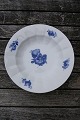 Blå Blomst Kantet porcelæn, store dybe tallerkner eller suppetallerkner 25cm
