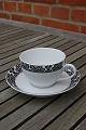 Pillivuyt Bella Black French porcelain, settings 
coffee cups