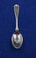 Old Danish solid silver flatware, dessert 
spoon 17cm
