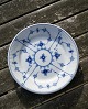 Blue Fluted plain Danish hotel porcelain without logo, porcelain with thick edge. Large pastry plates 19.5cms No 330