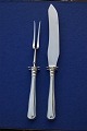 Old Danish solid silver flatware, carving set with 

stainless steel of 2 pieces