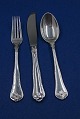 Saksisk Danish silver flatware, settings cutlery of 3 pieces