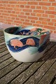 Eslau Keramik, flot og velholdt skål med polykrom 
glasur, unika år 2000