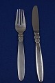 Cactus Georg Jensen Danish silver flatware, settings luncheon cutlery or dinner cutlery of 2 items