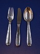 Karina Danish silver flatware, settings dinner cutlery of 3 pieces and with steak knife