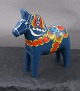 Blue Dala horse from Sweden H 14.5cms