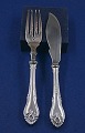 Rokoko Danish silver flatware, set of 2 items fish 

cutlery all of silver