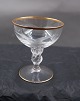 Seagull glassware with gold rim from Denmark. 
Liqueur-bowls 8cm