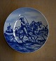 Villeroy & Boch faience plaque in shades of blue, 
about 20.5 cm