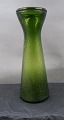 Stort Hyacintglas, Zwiebelglas, Løg glas i mørkegrønt glas med netmønster 22cm