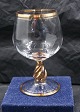 Ida glas med
guldkant fra Holmegaard. Cognac 9cm