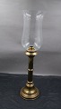 Large and beautiful Hurricane candlestick  with brass and glass 50.5cm. Has a small chip 5x3mm in the edge.