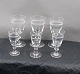 Berlinois Gläser mit matt Giesslinie von 
Holmegaard, Dänemark. 3 Sets mit je 2 Gläsern, 
insgesamt 6 Gläser.