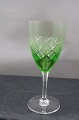 Vienna Antique glassware with straight, faceted 
stem by Lyngby Glass-Works, Denmark. White wine 
glasses 14.5cm